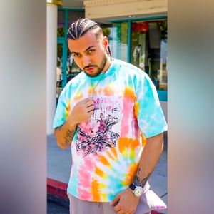 Mens Tie die boxy heavy BOOHOOMAN Shirt Size L